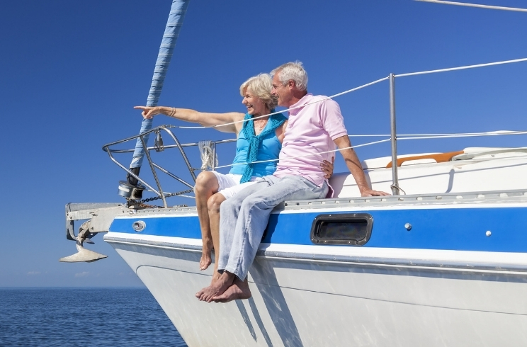 Couple on a boat